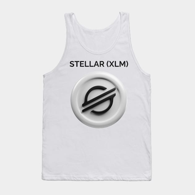 STELLER XLM 3d front view rendering cryptocurrency Tank Top by YousifAzeez